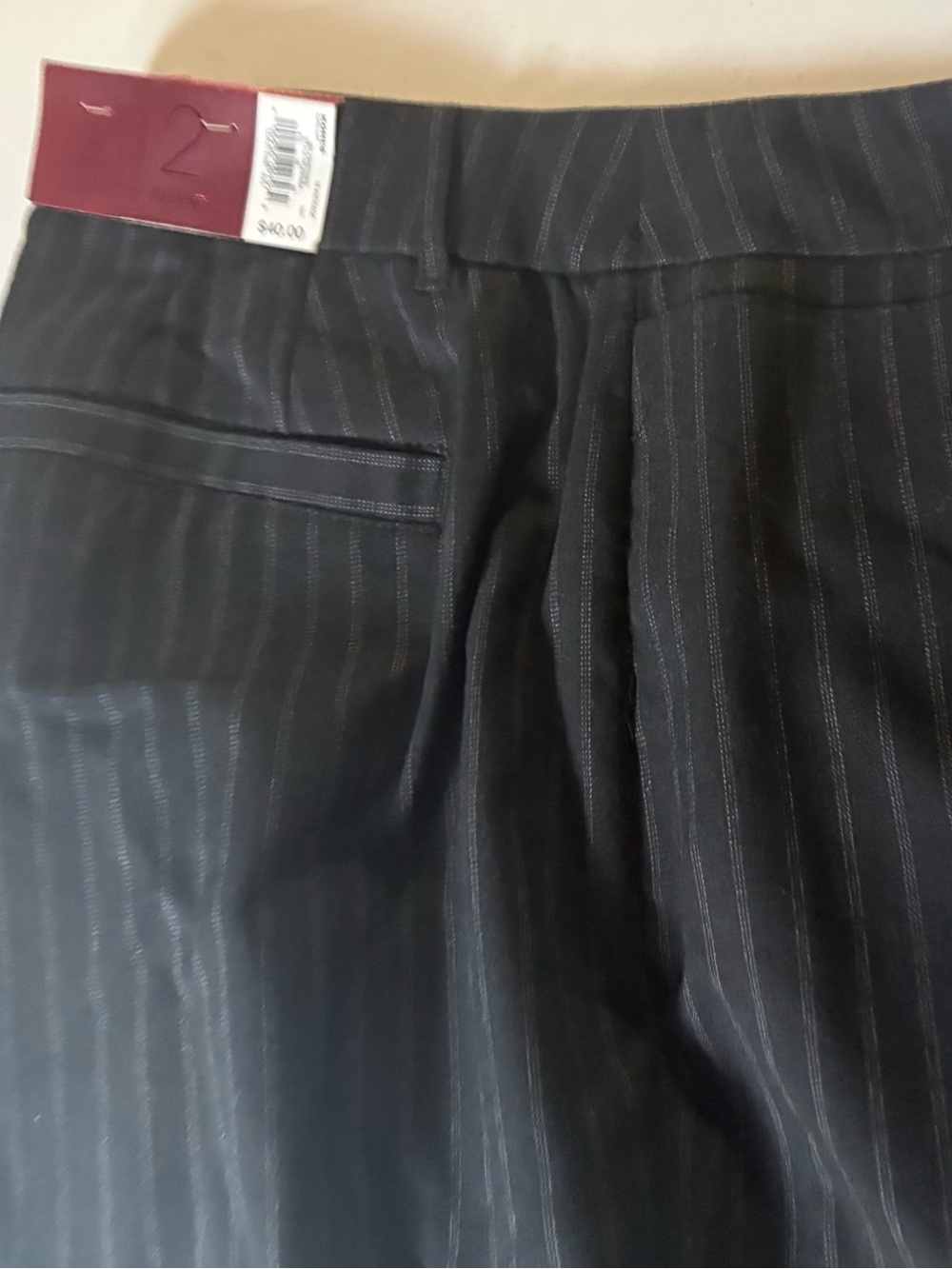 212 Collection Curvy Fit Women’s Size 18 Average Black Pinstripe Dress Pants NWT